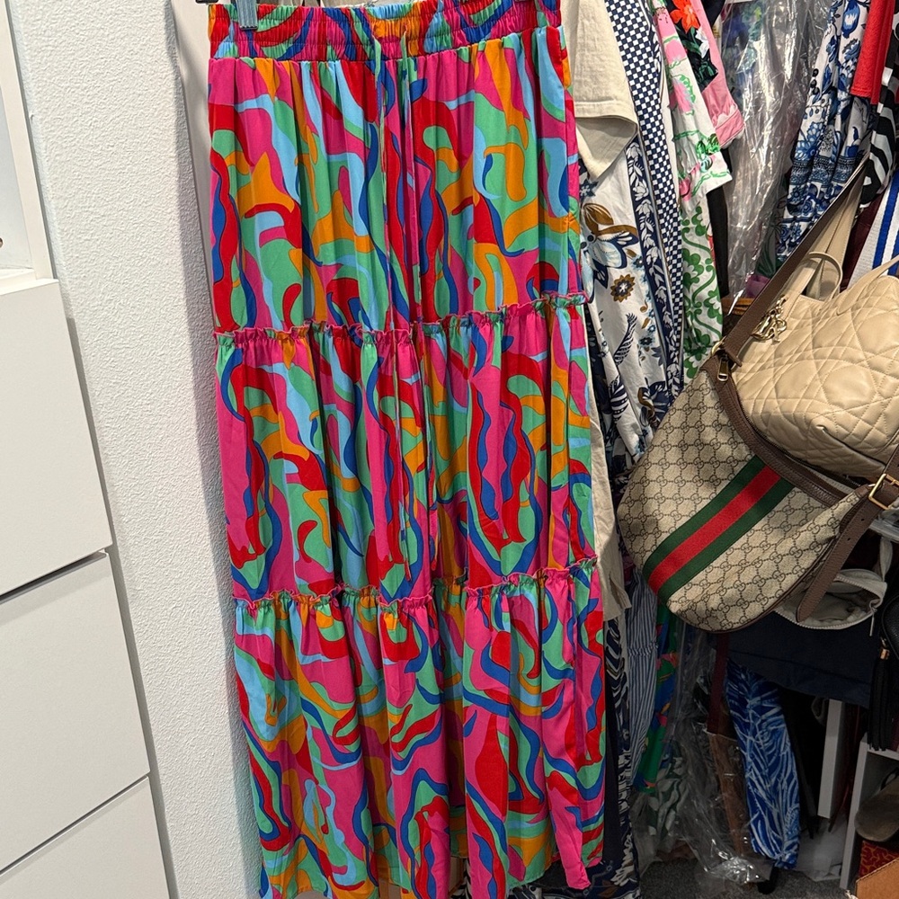 Colorful Abstract Maxi Skirt